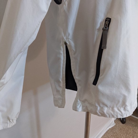 White Nike Wind Breaker Rain Jacket Pullover - Picture 4 of 7